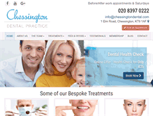 Tablet Screenshot of chessingtondental.com